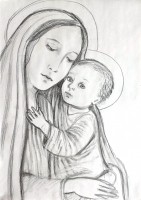 Skica - Madona s Ježíšem